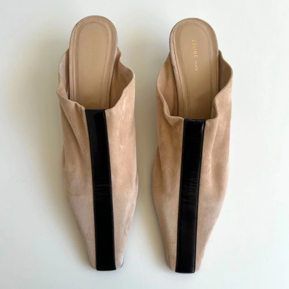 Stripe Flare Mules - Picture 3 of 13